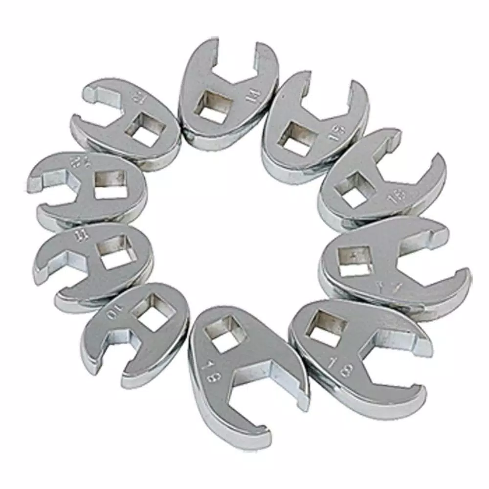 Discount 🥰 SUNEX TOOLS 3/8 In. Drive Metric Crowfoot Flare Nut 🔧 Wrench Set (10-Piece) 🔥