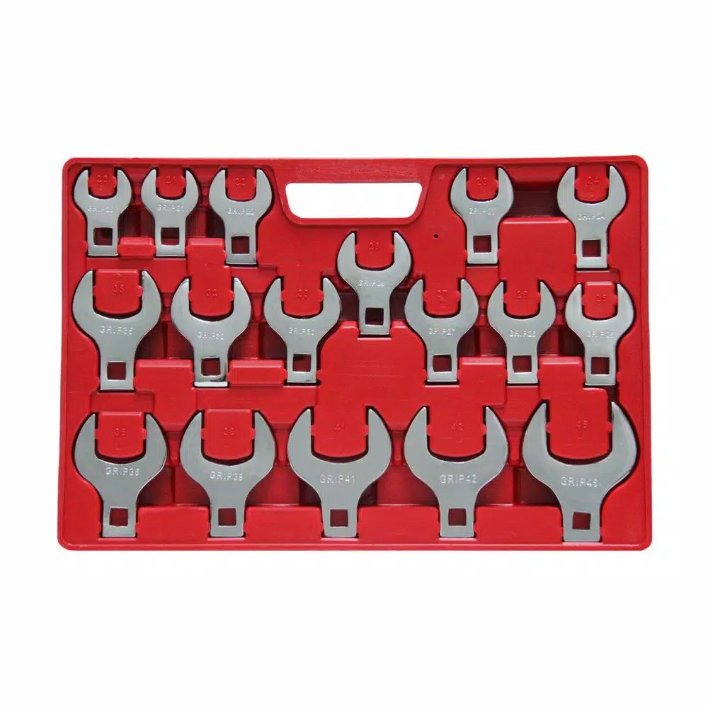Discount 👏 Grand Rapids Industrial Products 1/2 In. Drive MM Jumbo Crowfoot 🔧 Wrench Set (17-Piece) 👏
