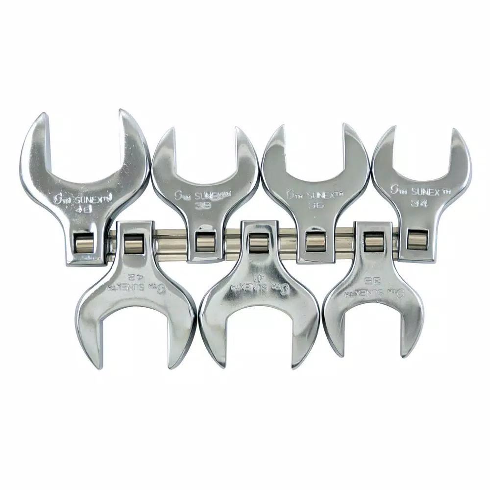 Discount 🤩 SUNEX TOOLS 1/2 In. Drive Jumbo Metric Crowfoot 🔧 Wrench Set (7-Piece) 👍
