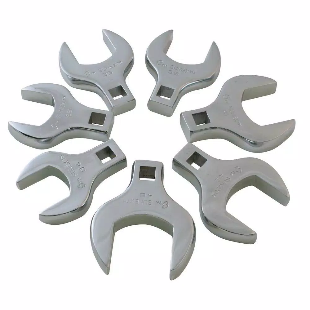 Hot Sale 🎁 SUNEX TOOLS 1/2 In. Drive Jumbo Metric Crowfoot 🔧 Wrench Set (7-Piece) 😀
