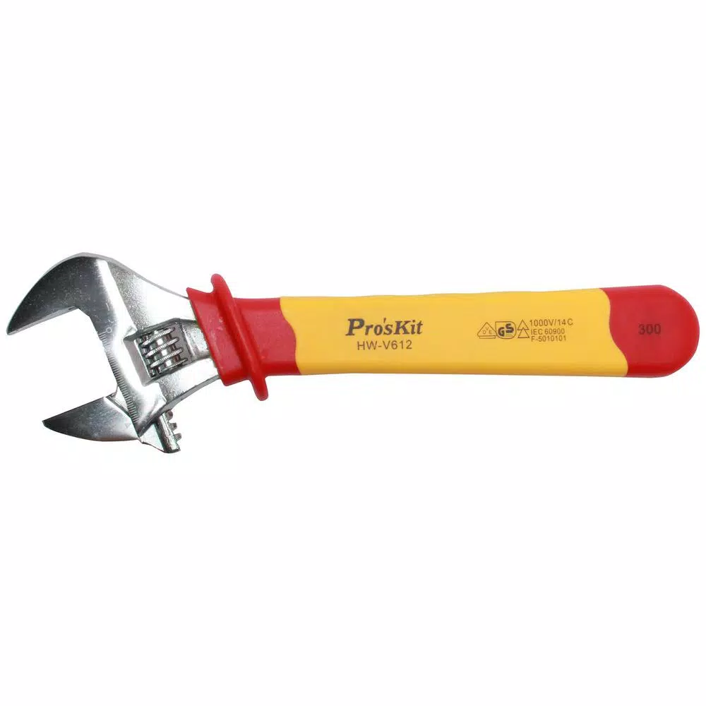 Best Pirce 👏 Pro'sKit Pro’sKit 12 In. VDE 1000-Volt Insulated Adjustable 🔧 Wrench 🥰