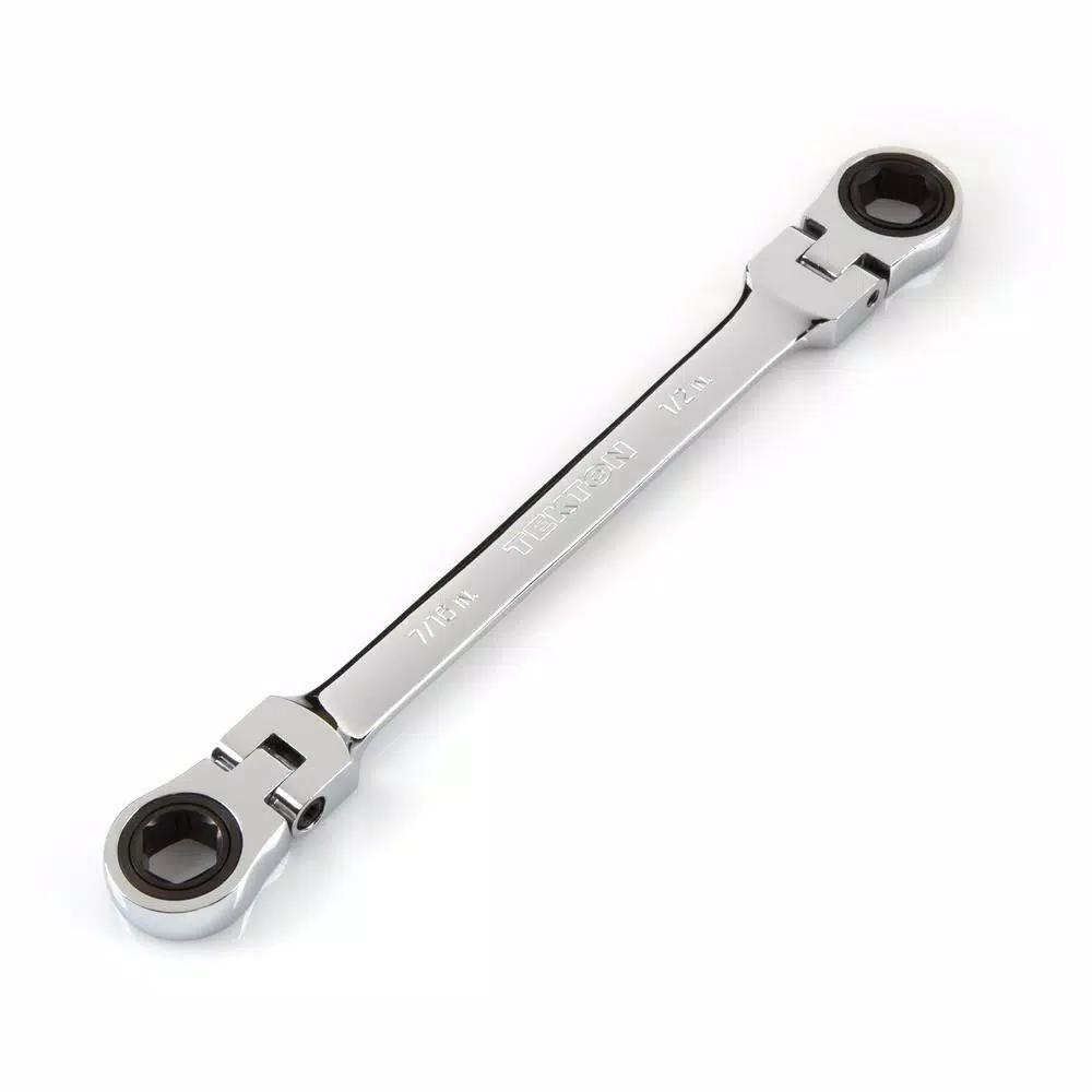 Coupon ✨ TEKTON 7/16 In. X 1/2 In. Flex-Head Ratcheting Box End 🔧 Wrench ⭐