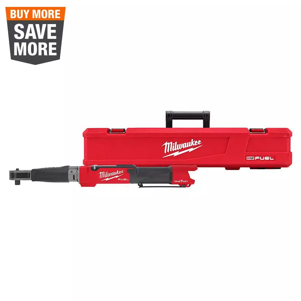 Hot Sale 👏 Milwaukee M12 FUEL One-Key 12-Volt Lithium-Ion Brushless Cordless 1/2 In. Digital Torque 🔧 Wrench (Tool-Only) 🎉